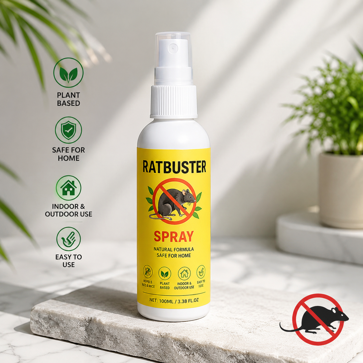 Rat Repellent Spray | Effective Rodent Protection for Your Home 100 ml