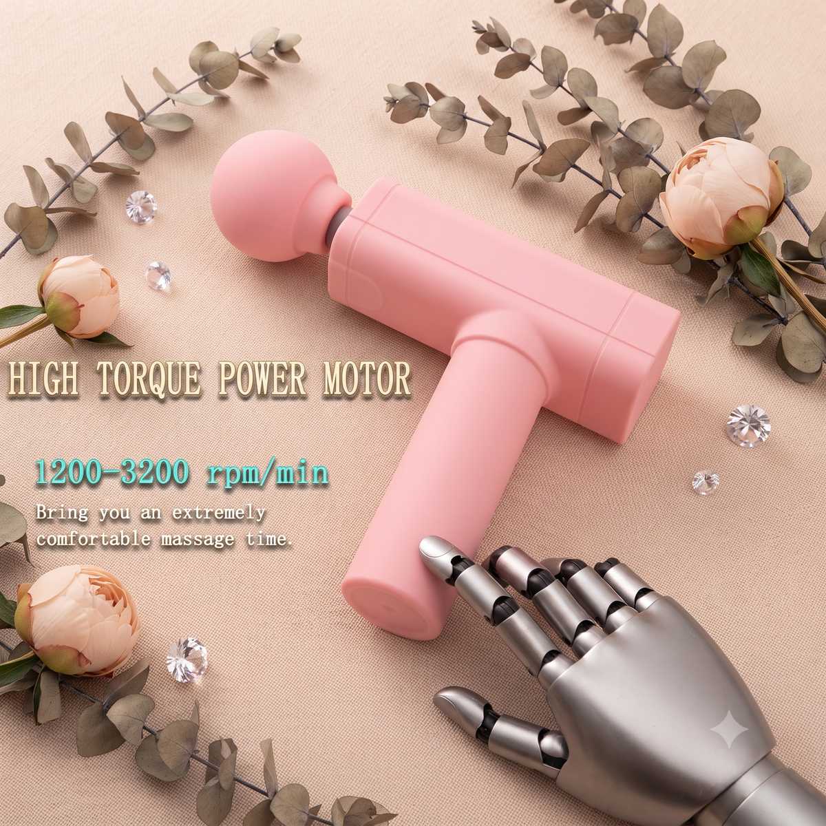 Massage Machine for Body Pain – Mini Massage Gun for Deep Tissue, Muscle & Body Pain Relief – Handheld, Battery Powered Massager for Neck, Shoulder, Back, Foot (Multicolor) for Men & woman use (A2)